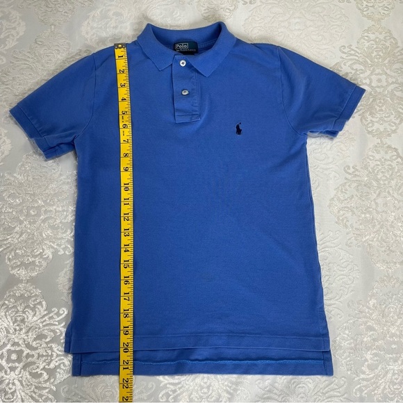 Polo Ralph Lauren Boys Blue Collared Polo 2 Button Shirt Size Small (8) - Picture 6 of 6